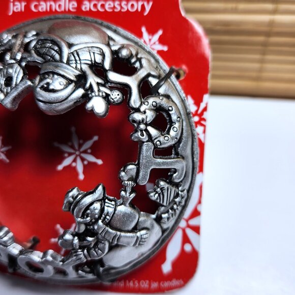 Yankee Candle Christmas Illuma lid Jar Candle Accessory Snowman - Picture 2 of 5